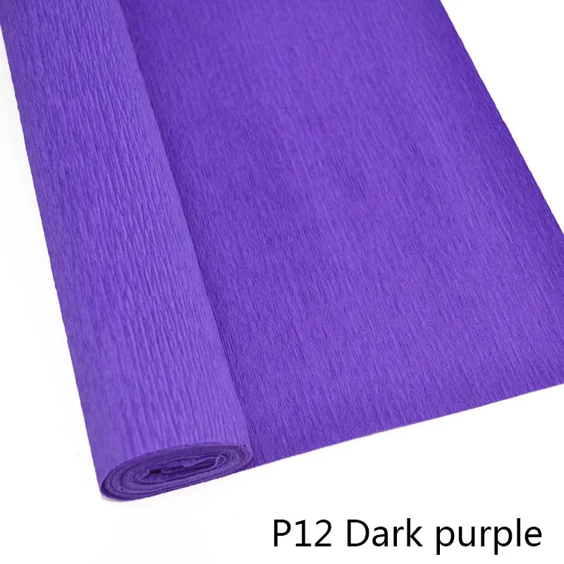 dark purple 2,5 м DIY гофрированная бумага для изготовления цветов Упаковка цветов упаковочный материал ручная работа оберточная бумага рулон Ремесло Декор - Цвет: dark purple