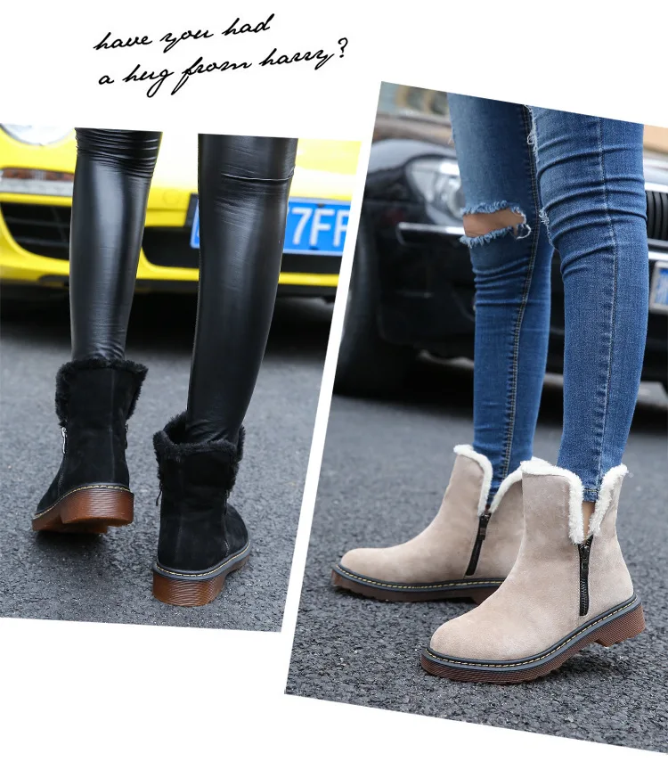 SWYIVY Chaussure Femme/Женская обувь повседневные туфли из флока г. Новые женские зимние ботинки женские зимние короткие плюшевые ботинки женская обувь 43