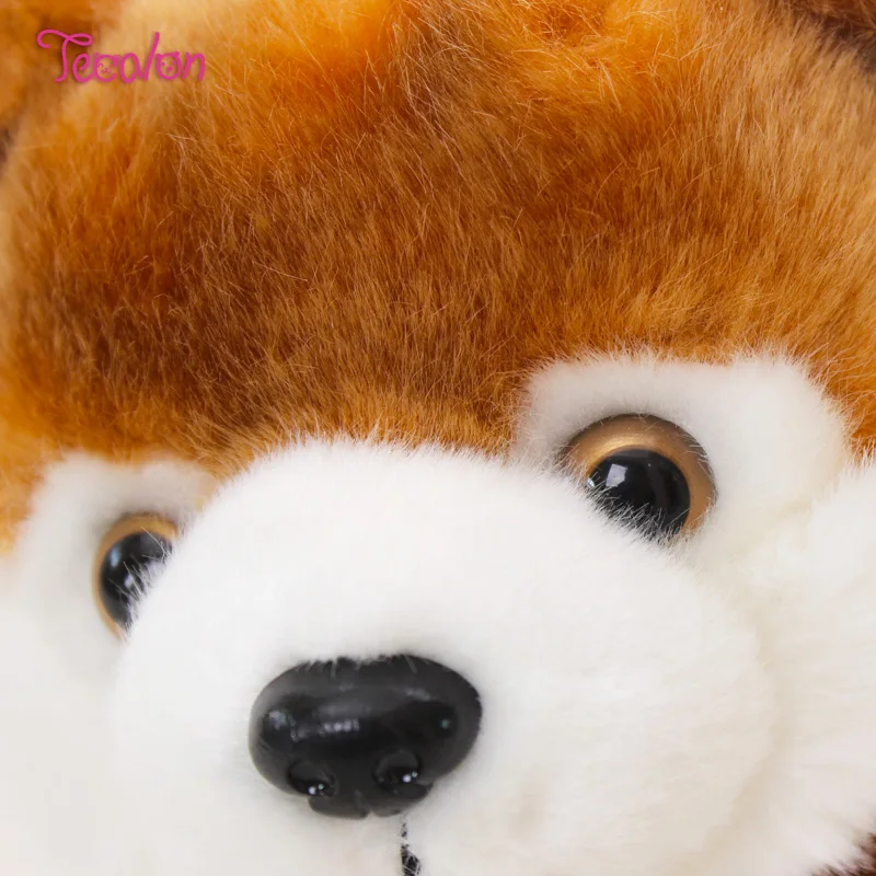 TECALON Cute Real Life Plush Dog Saint Bernard Akita Husky Stuffed Animal Puppy Christmas Children's Gifts Desk Knick-knacks | Игрушки и