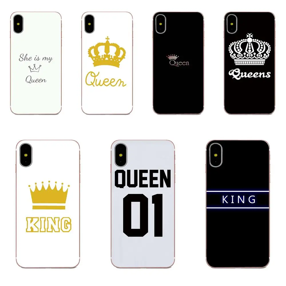 Мягкий чехол из ТПУ аксессуары Bitch 01 King Queen для Samsung Galaxy Note 5 8 9 S3 S4 S5 S6 S7 S8 S9 S10 mini Edge Plus