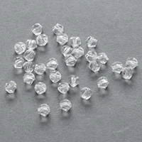 50 piece clear twisted cut faceted crystal glass spacer beads jewelry making for handmade bracelet necklaces diy 6 10mm