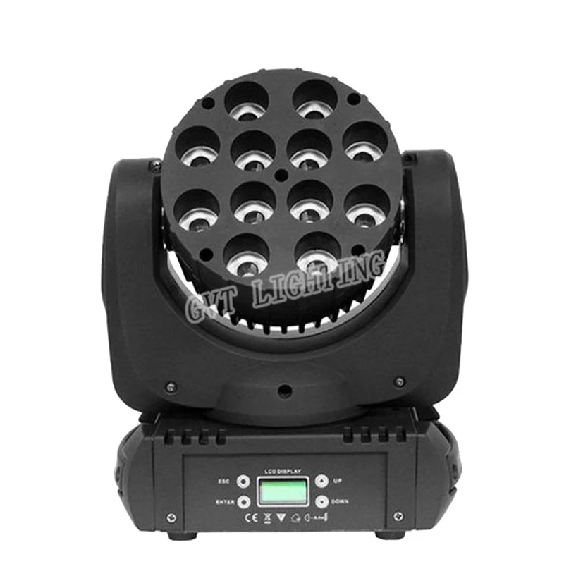 4 шт./лот DMX 512 светодиодный вращающийся головной светильник 12x12 Вт RGBW движущийся DJ