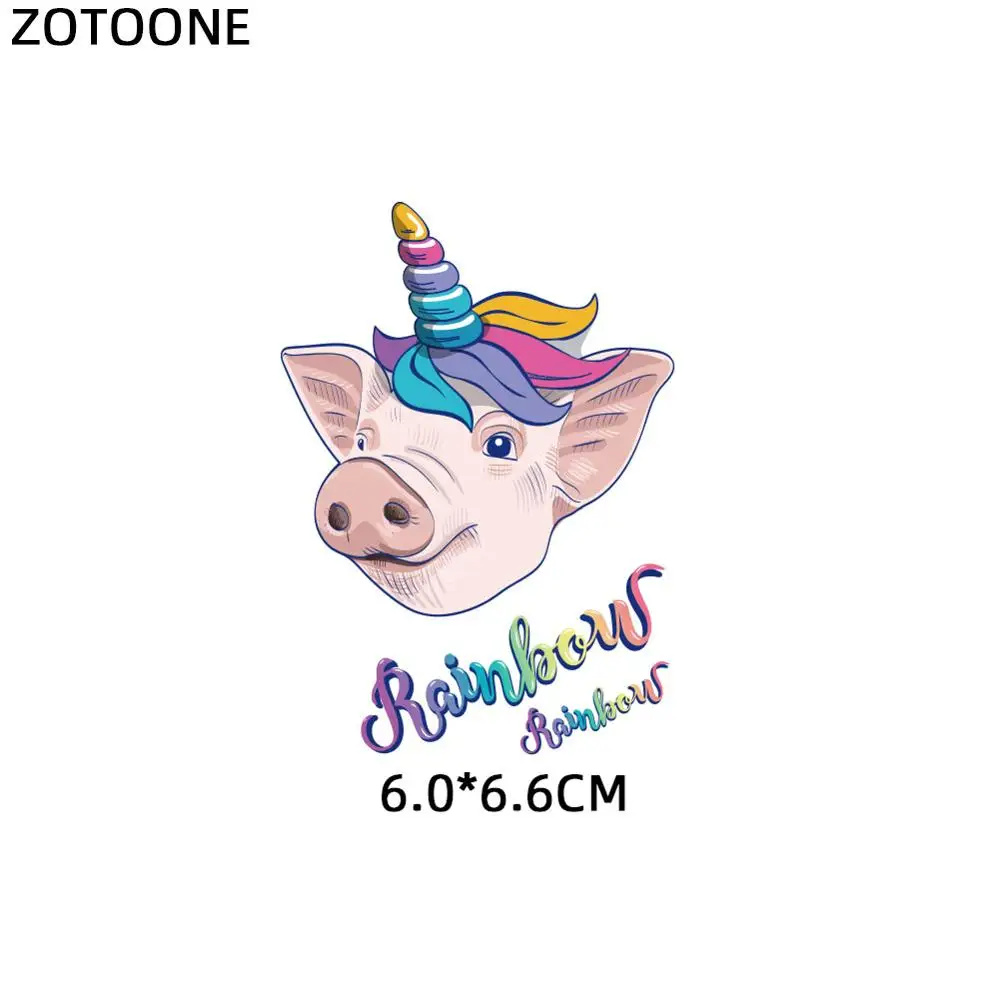 1203 ZOTOONE Мода девушка Единорог лиса гладильная передача винил теплопередача глажка наклейки DIY Футболка Горячая патч Одежда Утюг E - Цвет: 1203