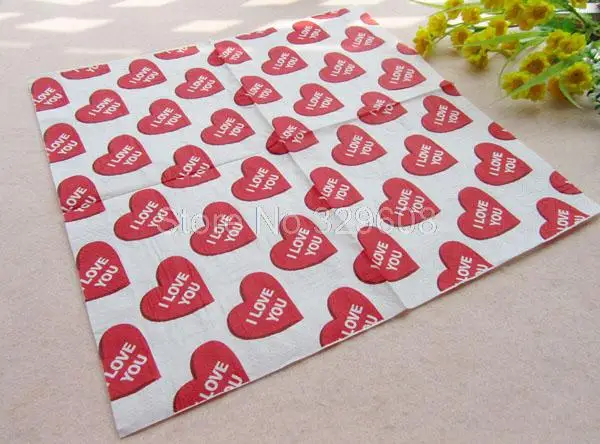 20 шт./упак. Винтаж Цвет Бумага салфетка вечерние 100% Девы древесины узор 6|napkins