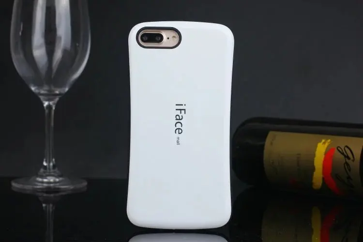 White Милый iFace первый для iphone 7 cace гладкий глянцевый силиконовый чехол для телефона задняя крышка для iphone XR XS Max X 10 8 7 6S Plus coque - Цвет: White