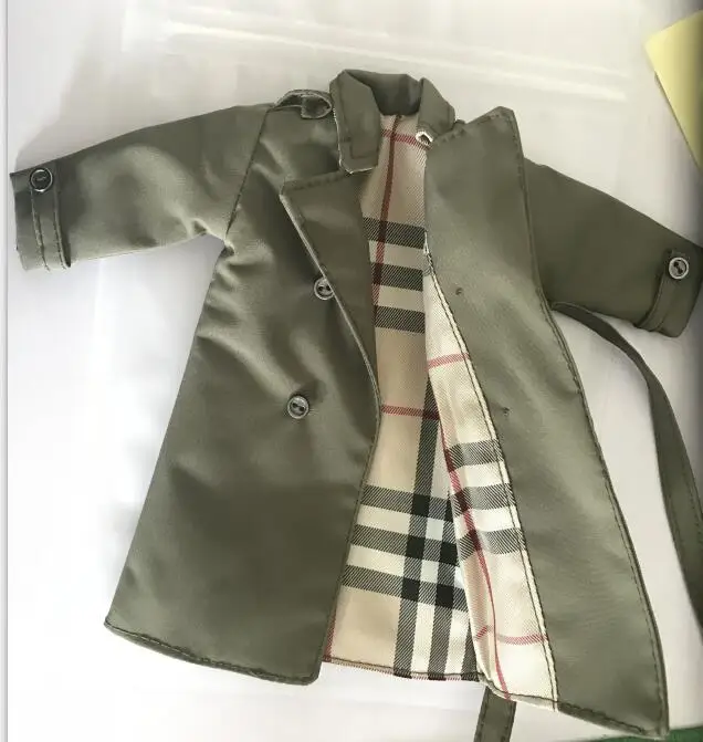 green Шт. 1 шт. хаки/черный/красный/зеленый Blyth куклы винное пальто Пыльник пальто узор шарф для Blyth, Azone s, ob24 куклы Тренч - Цвет: green