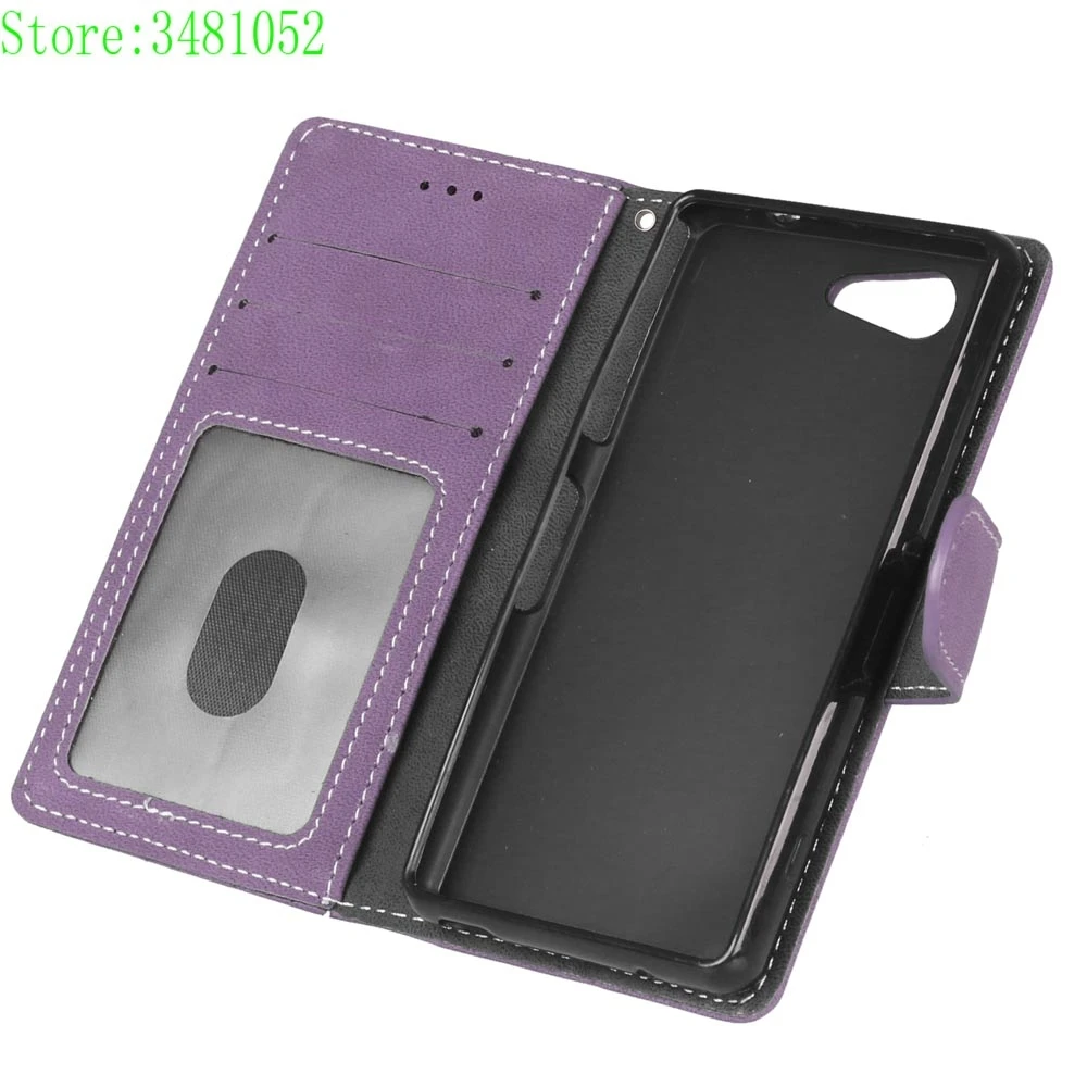 Flip Case for Sony Xperia Z3 Compact D5833 D5803 Leather Cover Wallet mini SO-02G Mobile phone bag | Мобильные телефоны и