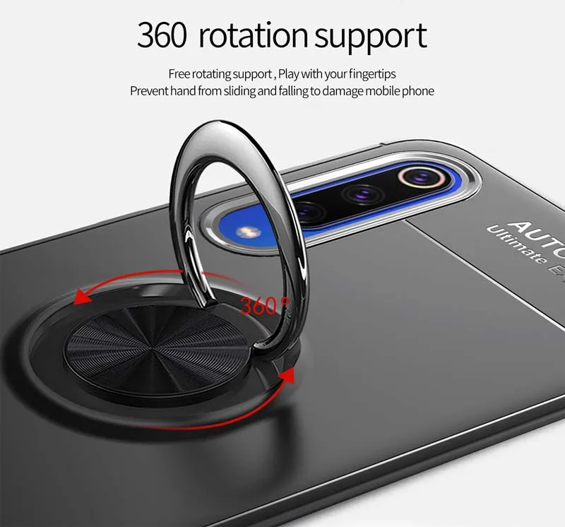 Чехол для Xiaomi mi 9T 9 SE mi 8 Pro CC9 CC9E A1 A2 A3 Lite 5X 6X Max 3 mi x 2 2S Pocophone F1 Play задняя крышка кольцевой чехол для телефона
