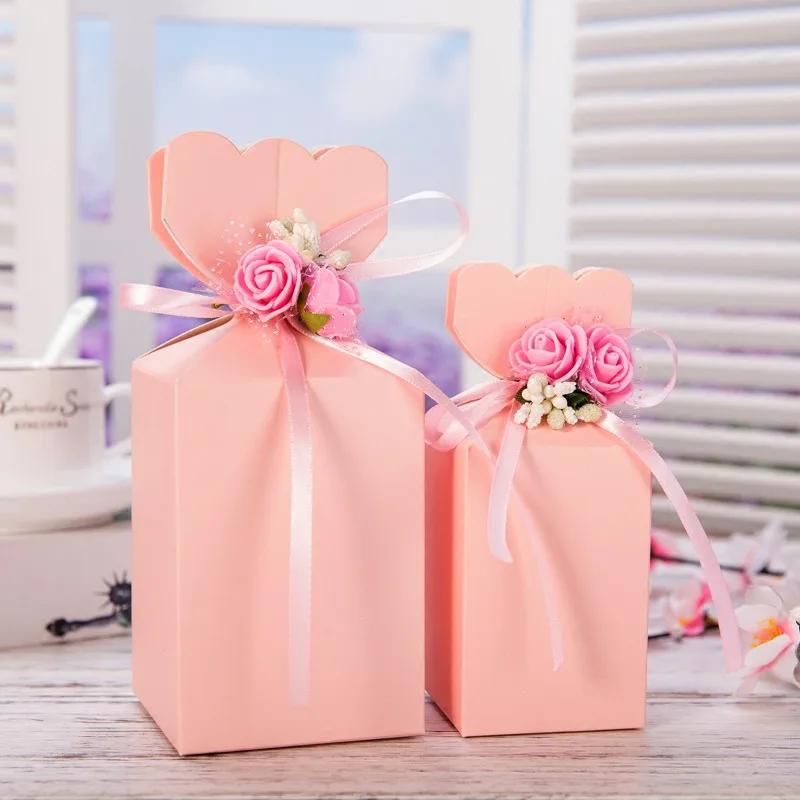 10 штук в Корейском стиле DIY креативные коробки для конфет с цветами бумажный
