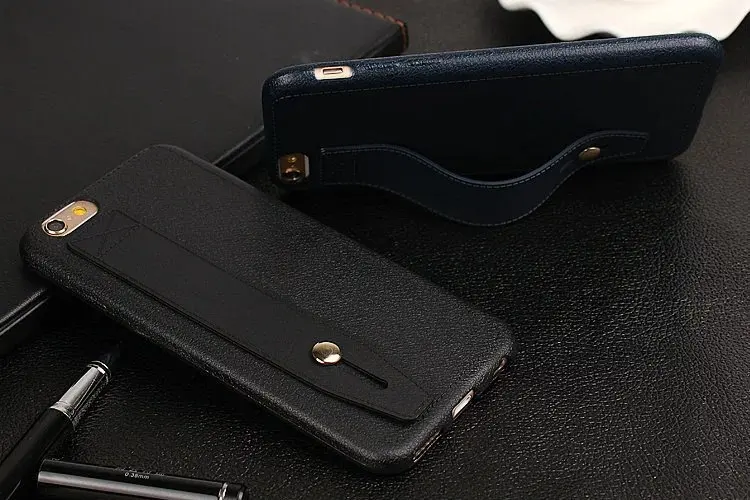 Чехол для телефона из искусственной кожи с кронштейном на iPhone 5 5S SE 6 6S 7 8 Plus задняя крышка Покрытие мягкие защитные чехлы из ТПУ