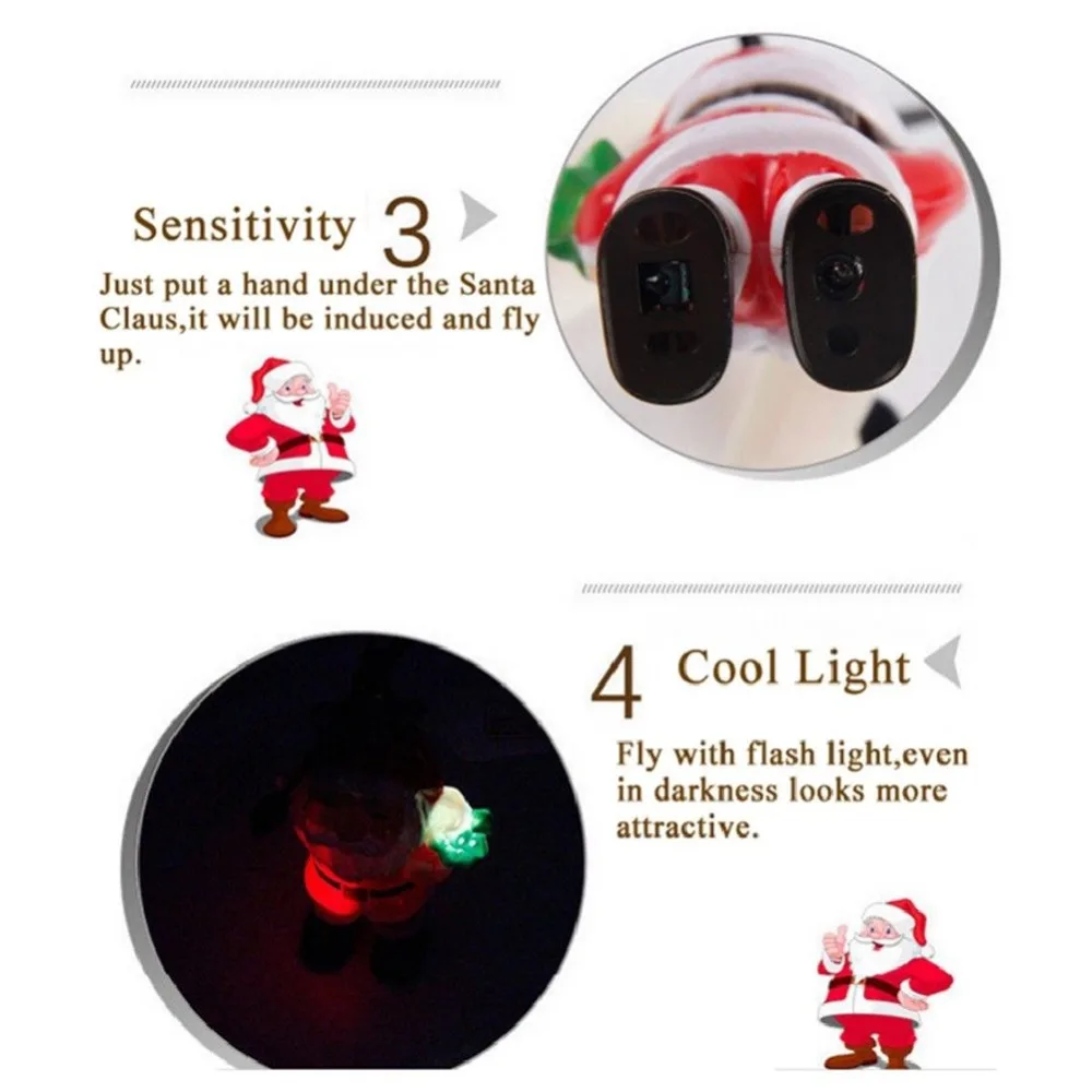 Новый Santa Электрический инфракрасный Сенсор вертолет летающий мяч светодиодный