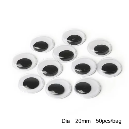 20x20mm 50pcs 5-24 мм, выбор размера,, подвижные глаза, пластиковые вигглы, глаза Googly, самоклеящиеся, используются для Аксессуары для игрушечной куклы, сделай сам, дети, ремесло - Цвет: 20x20mm 50pcs