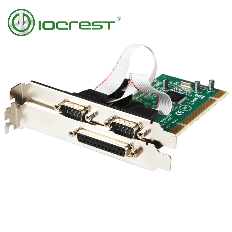 Карта контроллера IOCREST PCI Multi 2 Port s RS 232 DB 9 Series и 1 25 принтер с параллельным портом