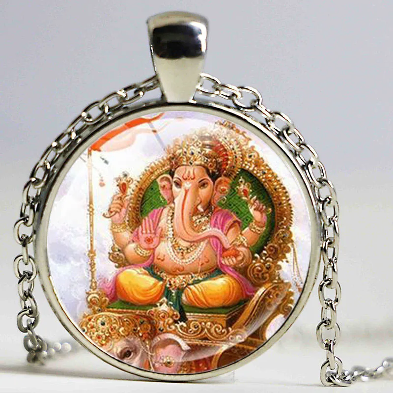 Vintage Ganesha Statue Necklace Hindu Ganapati Vinayaka God Lord Indian Buddhism Jewelry for Women | Украшения и аксессуары