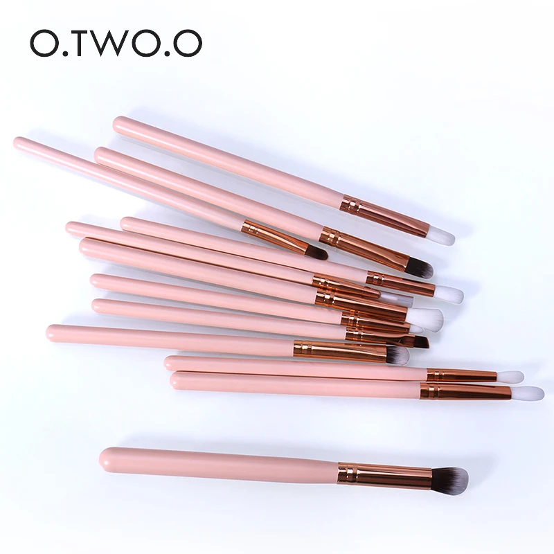 O. TWO. O, 12 шт./лот, набор кистей для макияжа, праймер для бровей, теней, подводка для глаз, губ, румян, кисть для косметики, набор кистей, мягкие синтетические волосы