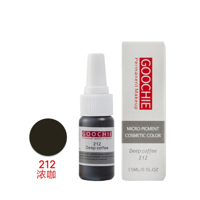 212 Goochie, Перманентный макияж, пигмент для татуажа, чистое органическое жидкий пегмент( 1/2 унции) 15 мл пигмент для бровей чернил для татуажа набор чернил - Цвет: 212
