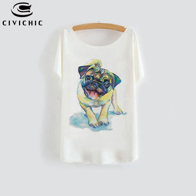 CIVI CHIC/Летняя свободная футболка для девочек Женские топы с рукавами летучая мышь