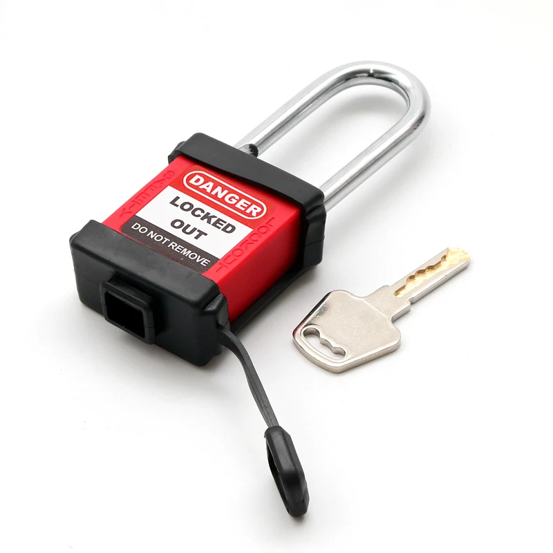 Lockey 38mm Steel Shackle Nylon Body Dustproof Safety Padlock with Black Cover | Обустройство дома