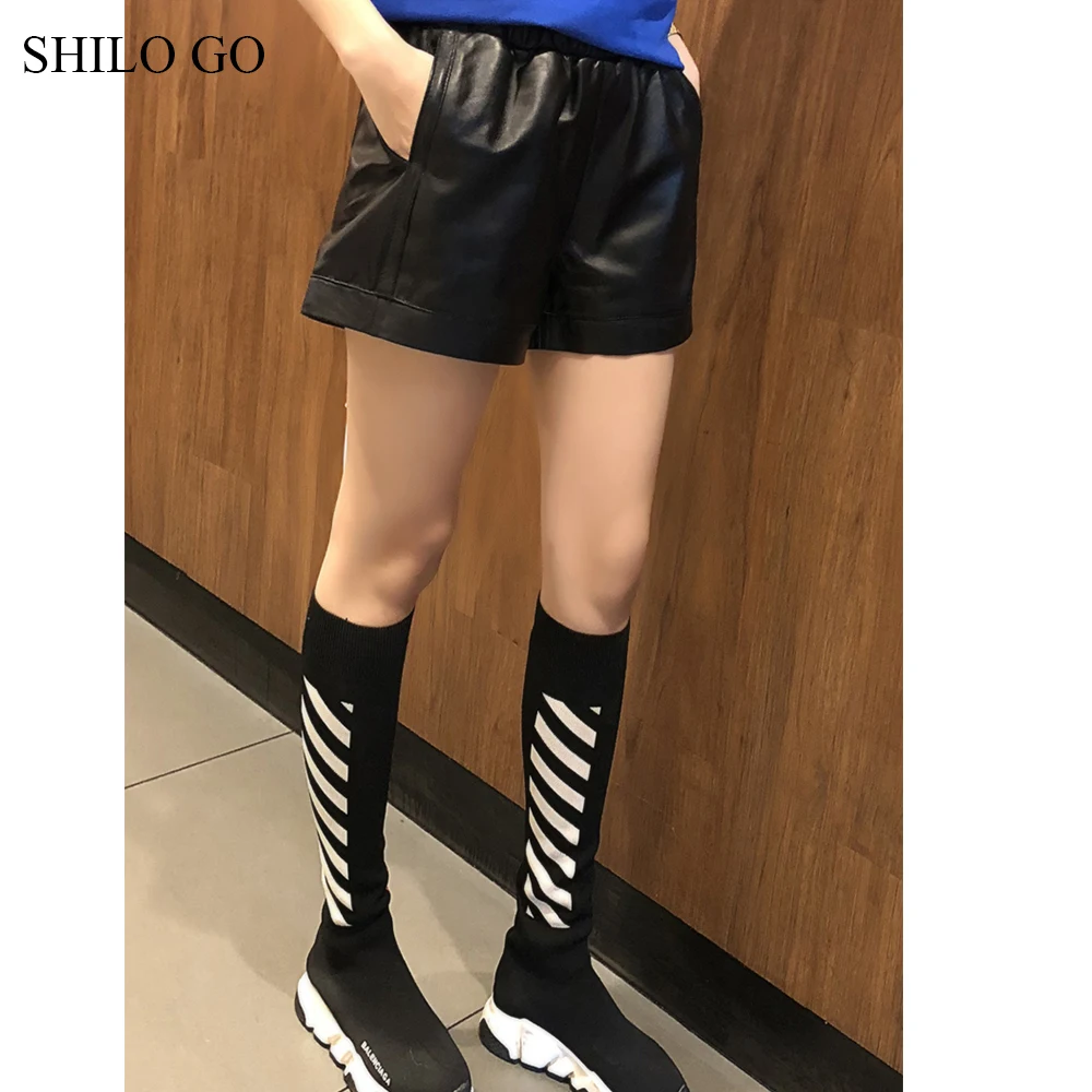 Женские кожаные шорты SHILO GO весенние модные из натуральной овечьей кожи