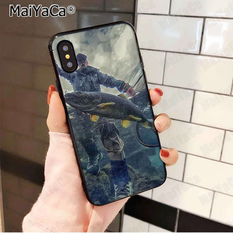 Чехол для телефона MaiYaCa панель рисования форели рыбы рыбалки Apple iphone 11 pro 8 7 66S Plus X 5S