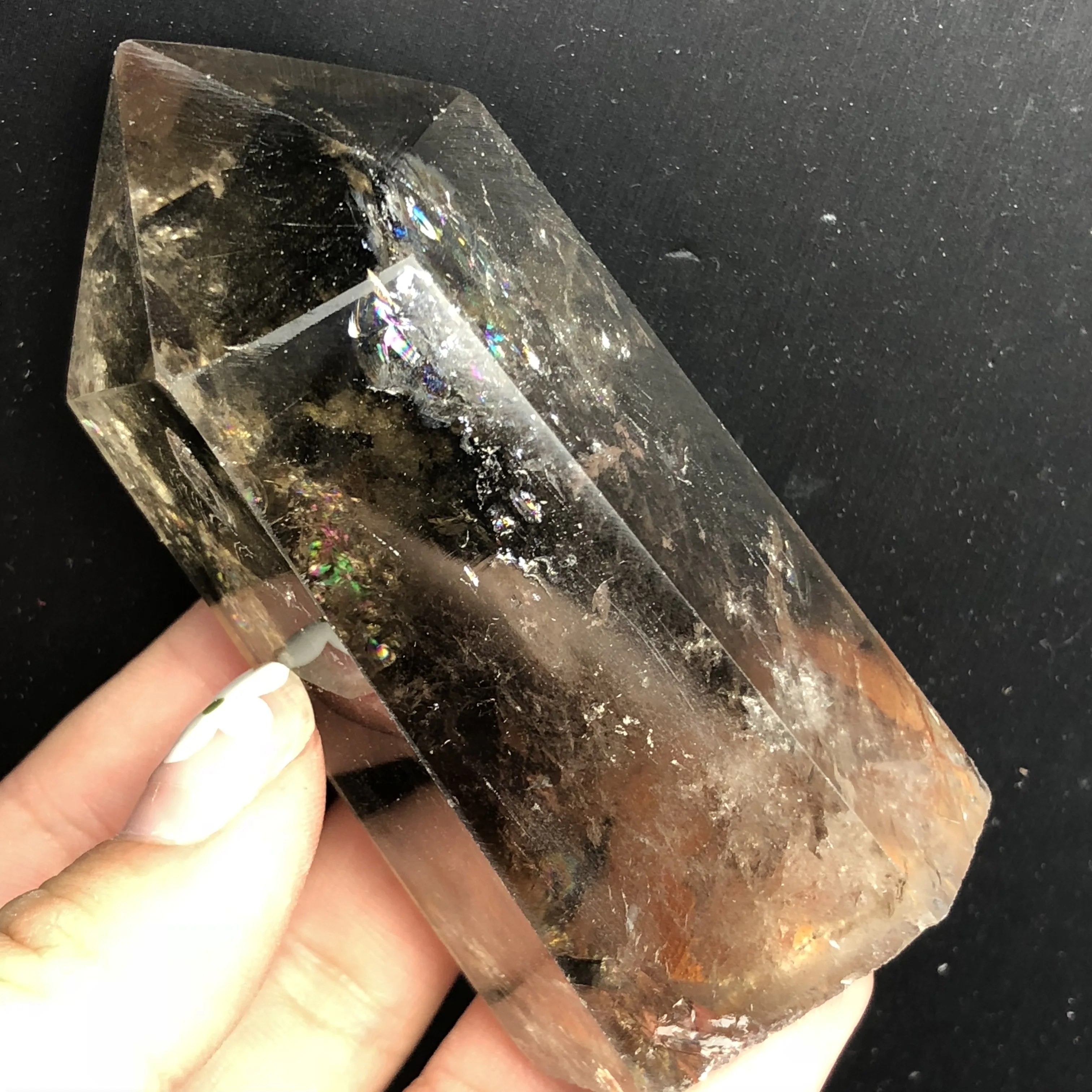 Naturally formed tawn-colored hair crystal quartz wand point meditation chakra healing | Дом и сад