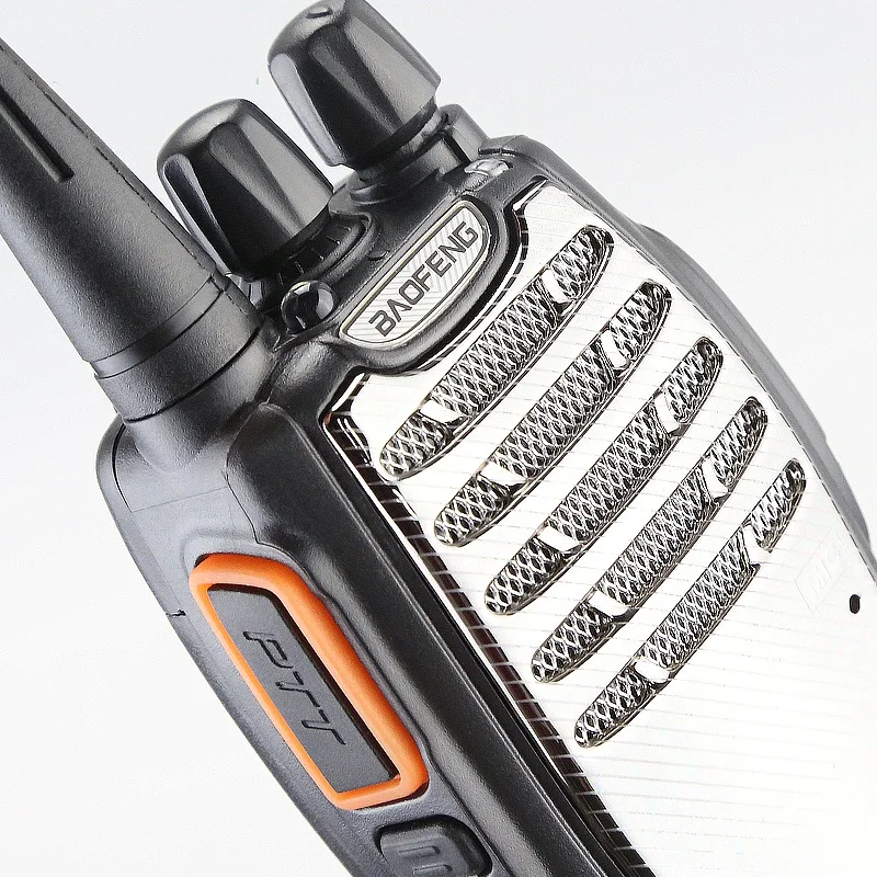 Baofeng BF A5 ham Walkie Talkie 16CH FM VOX Scrambler функция Серебристая стальная сетка Дизайн UHF 400 470Mhz