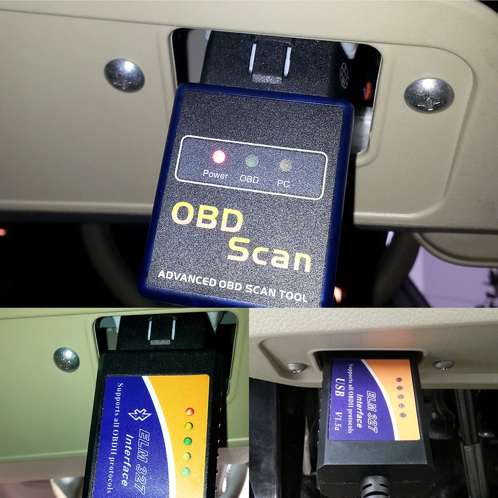 Бегемот USB Bluetooth WIFI ELM327 OBD2/OBDII ELM 327 V1.5/V2.1 для Android IOS автоматический диагностический