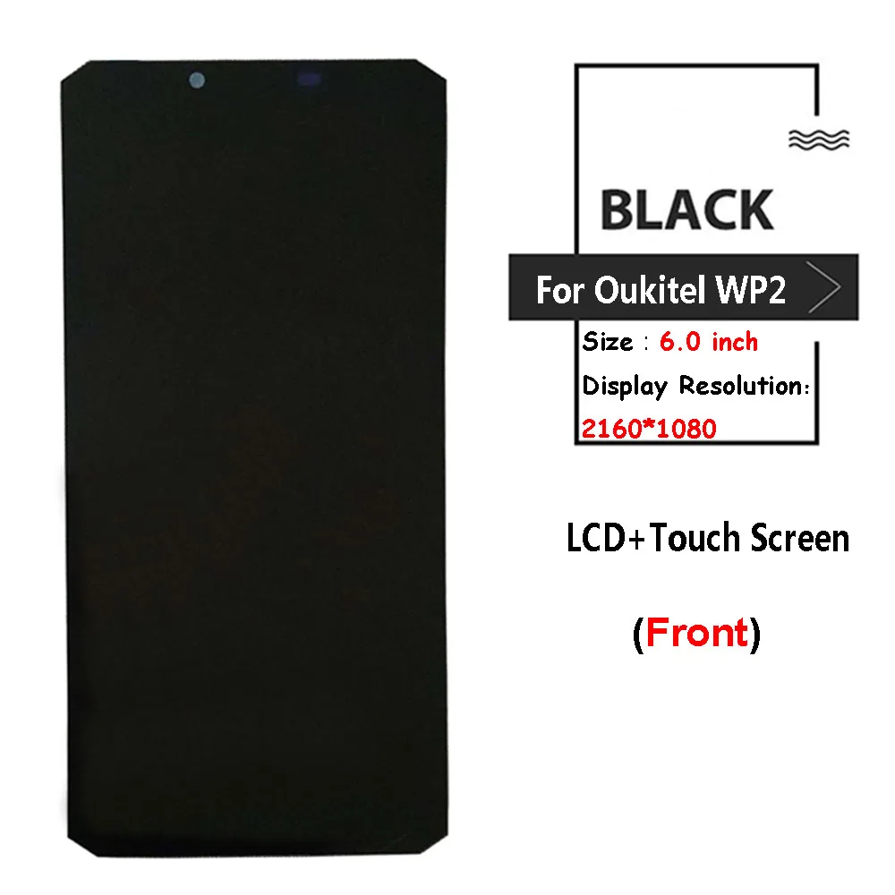 Хорошо протестирован для Oukitel WP2 ЖК дисплей + сенсорная панель дигитайзер сменные
