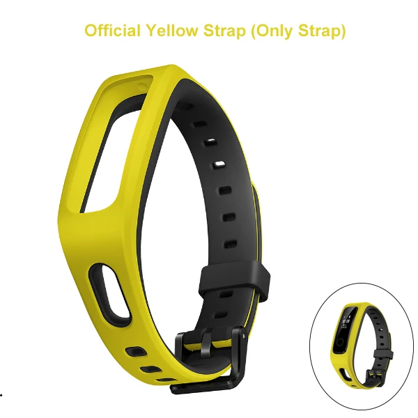 Yellow Strap Only huawei Honor Band 4/умный Браслет для бега Amoled цвета 0,9" /0,5" сенсорный экран для плавания с осанкой для обнаружения бега и сна - Цвет: Yellow Strap Only