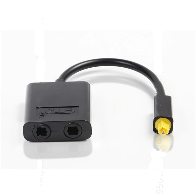 Bk/wh цифровое аудио Оптическое волокно toslink cabo 1 a 2 Y Cabo Adaptador Conversor para PC TV DVD estereo Com