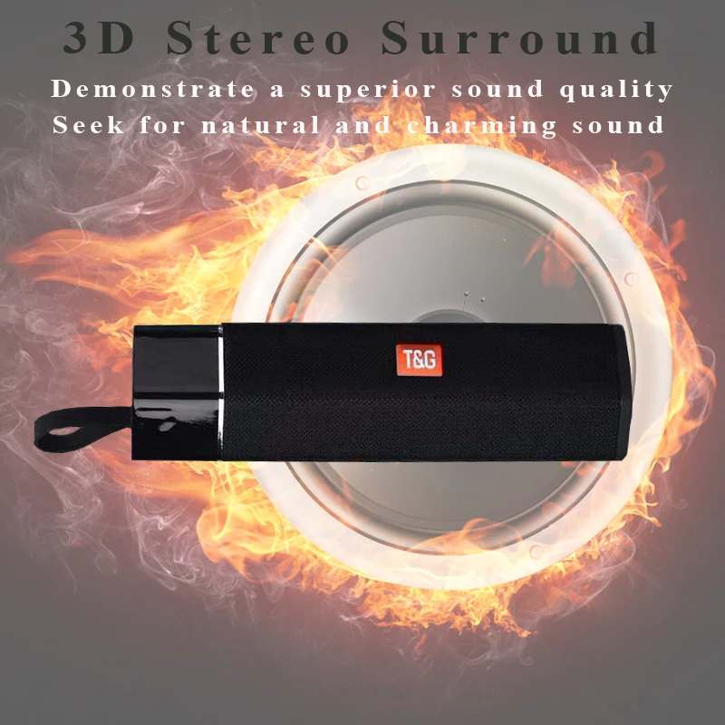 Bluetooth Колонка Водонепроницаемая портативная с поддержкой FM радио и TF