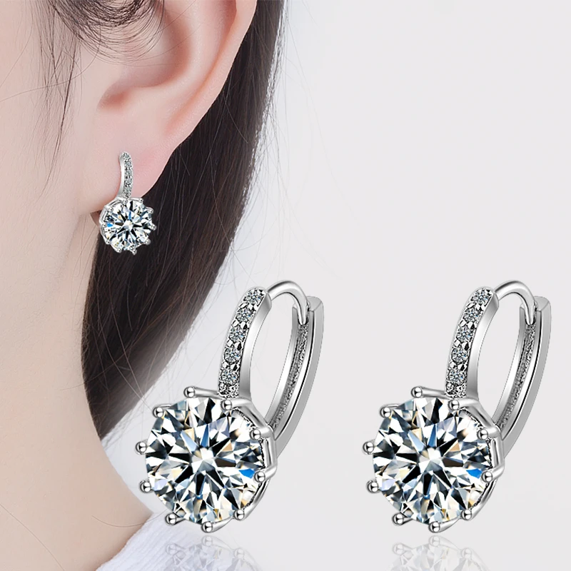 Женские серьги подвески с кристаллами Swarovski серебро 925 пробы|Серьги-подвески| |