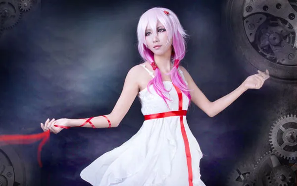 Guilty Crown Yuzuriha Inori Белое Платье Аниме Косплей Костюм