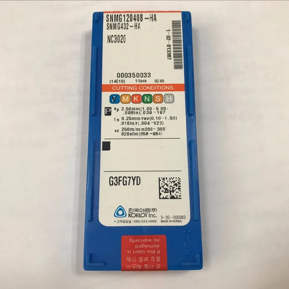 10 шт. SNMG120408-HA NC3020 SNMG432-HA ЧПУ Поворотные твердосплавные вставки инструменты для
