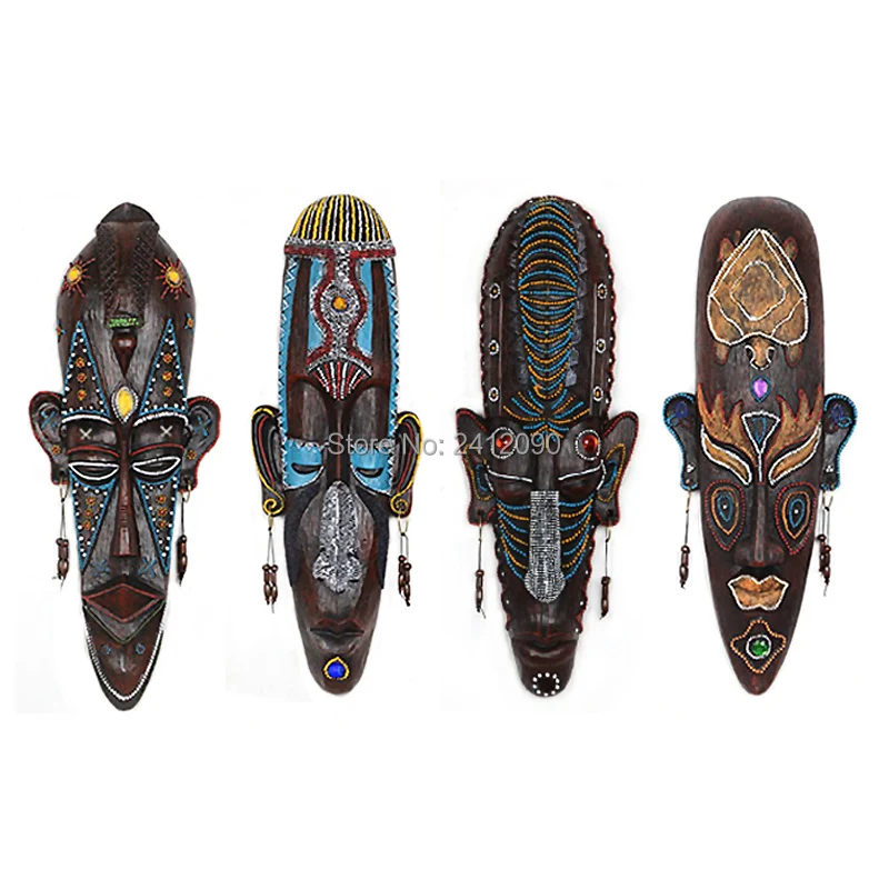 1 шт. африканские маски Декор миниатюрные фигурки из смолы Ретро стиль настенные