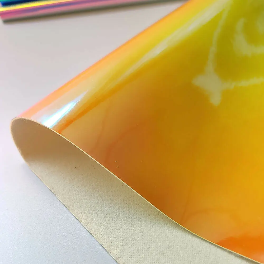 Şeker holografik yanardöner PU suni deri kumaş dikiş su geçirmez sentetik lazer yaylar küpe el yapımı DIY malzeme