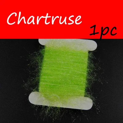 Chertruse 1pc Bimoo 5 метров/карта сверкающая муха связывающая дубляционная линия Пряжа Скад песок червь мухи завязывание материал для Nymph Fly тело нить - Цвет: Chertruse 1pc