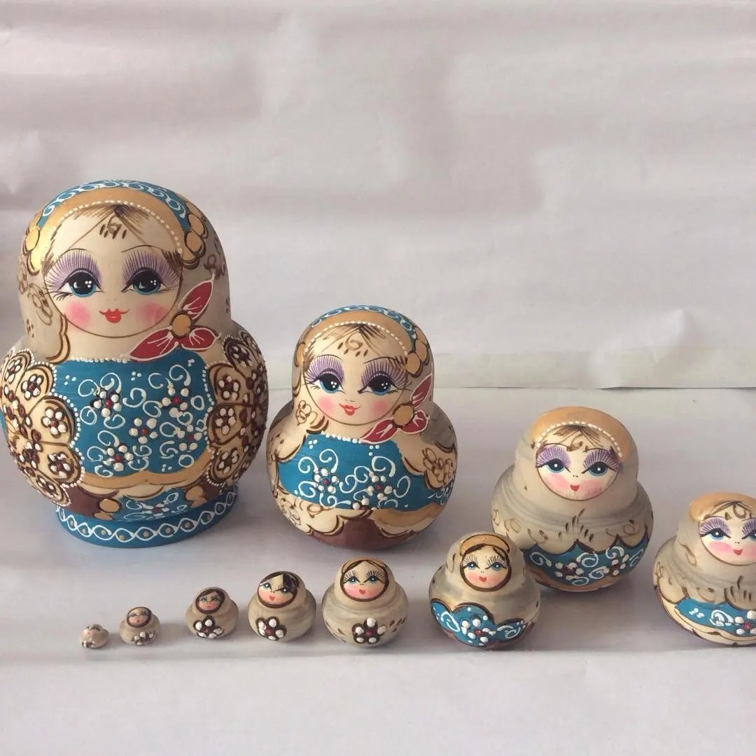10 слоев, 15 см, русские куклы, деревянные матрешки ручной работы, украшение для дома, Матрешка, Обучающие игрушки, креативные подарки на день рождения