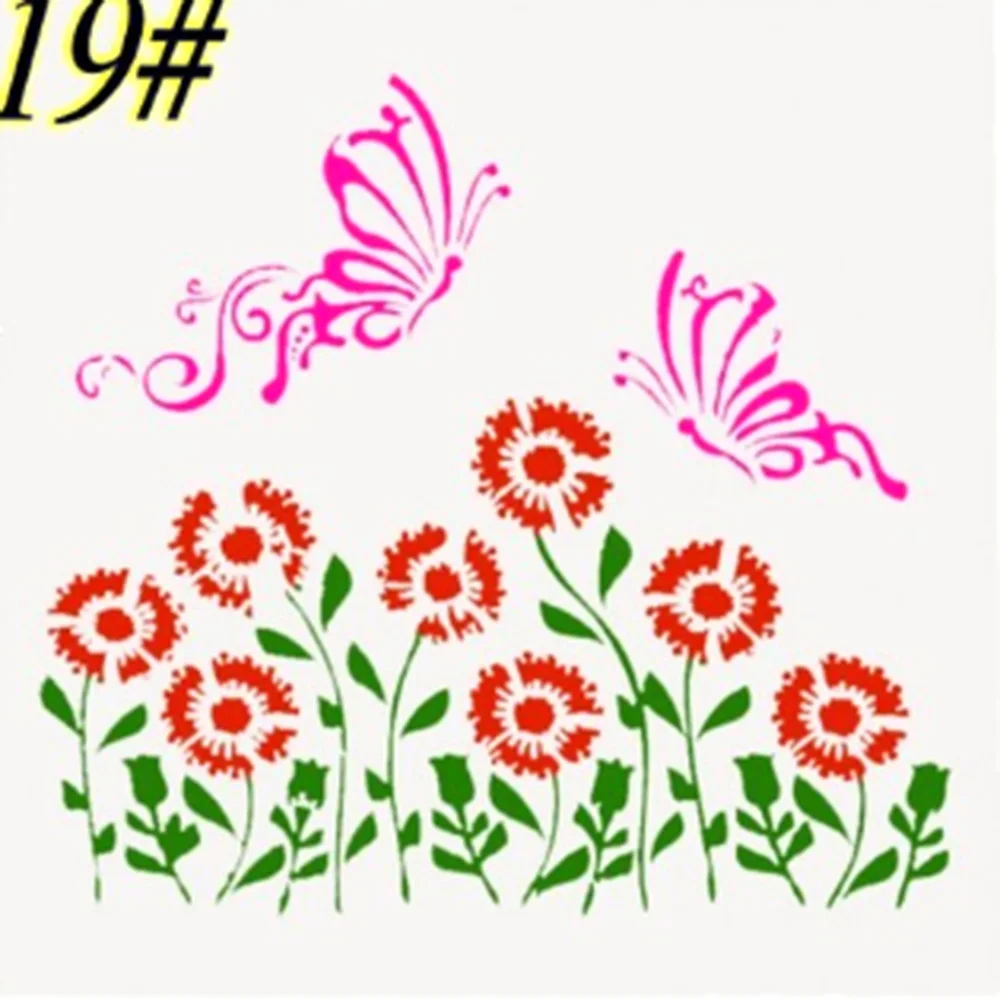 1 шт. трафарет в форме стрекозы подсолнуха многоразовый аэрограф Рисование