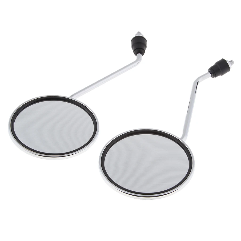 1 пара хромированные круглые боковые зеркала заднего вида для мотоцикла скутера 8