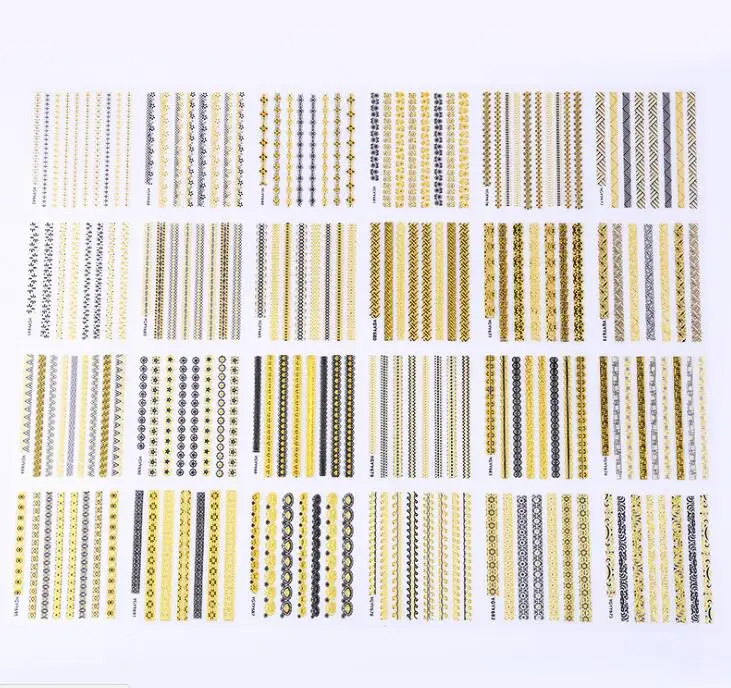NL32-30pcs 24/30pcs жидкость для Стикеры s 3D Nail Art Наклейки на клею, Стикеры Star/Ювелирные изделия/геометрический дизайн ногтей Стикеры слайдер Фольга - Цвет: NL32-30pcs