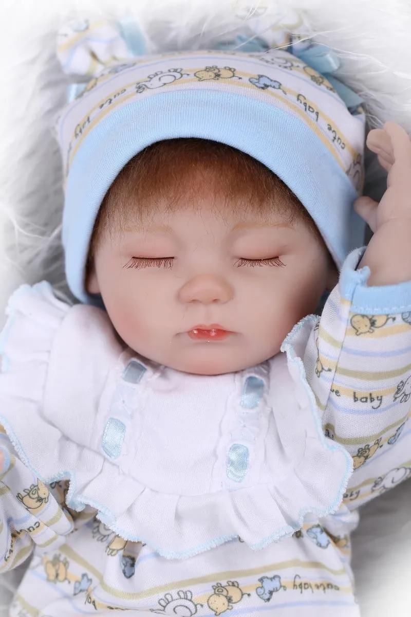 18 дюймов мягкая кукла из силикона реалистичные силиконовые Reborn Baby Doll с одеждой Reborn спящие куклы волосы девушки подарки бонкас