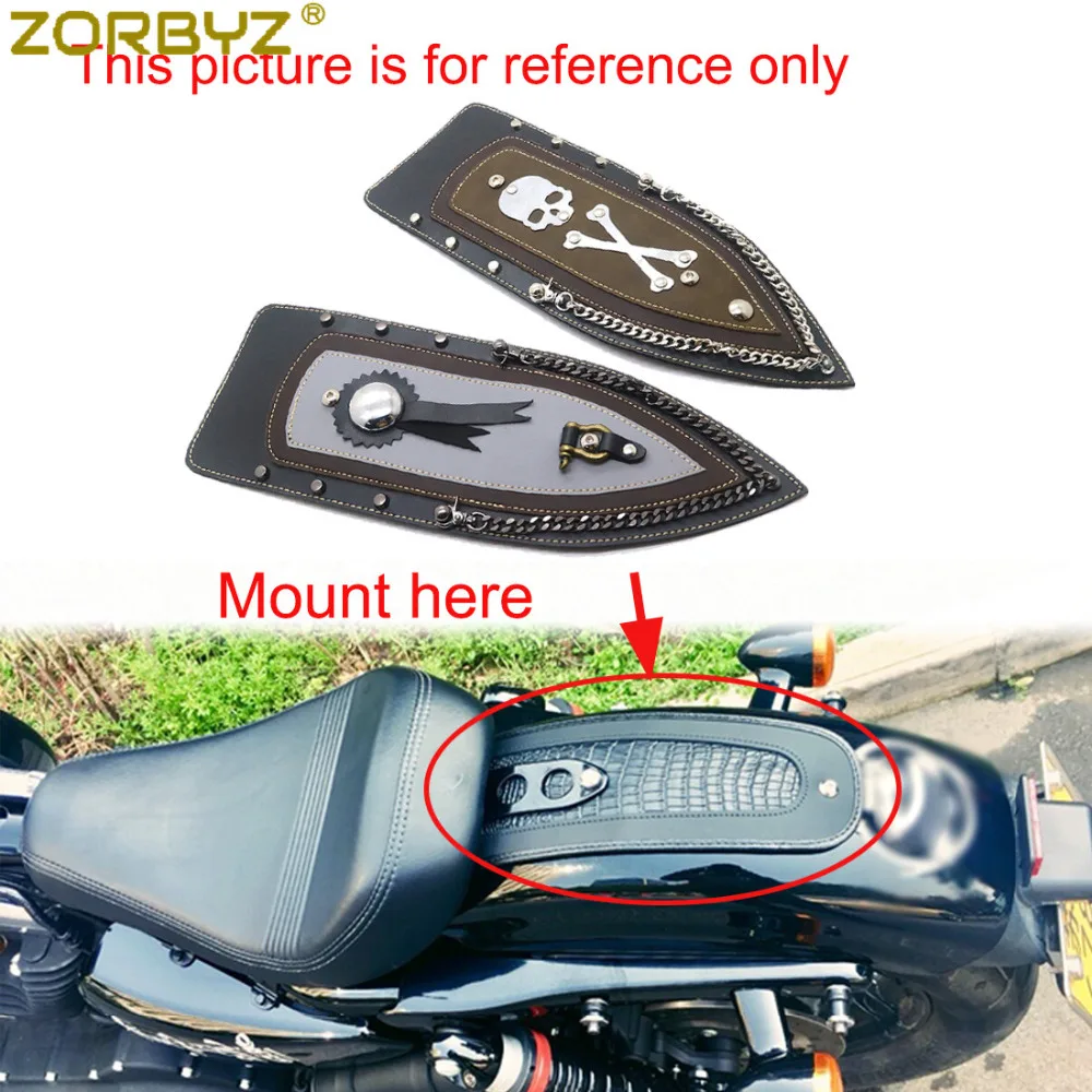 ZORBYZ мотоциклетный велосипед Череп искусственная кожа заднее простое крыло