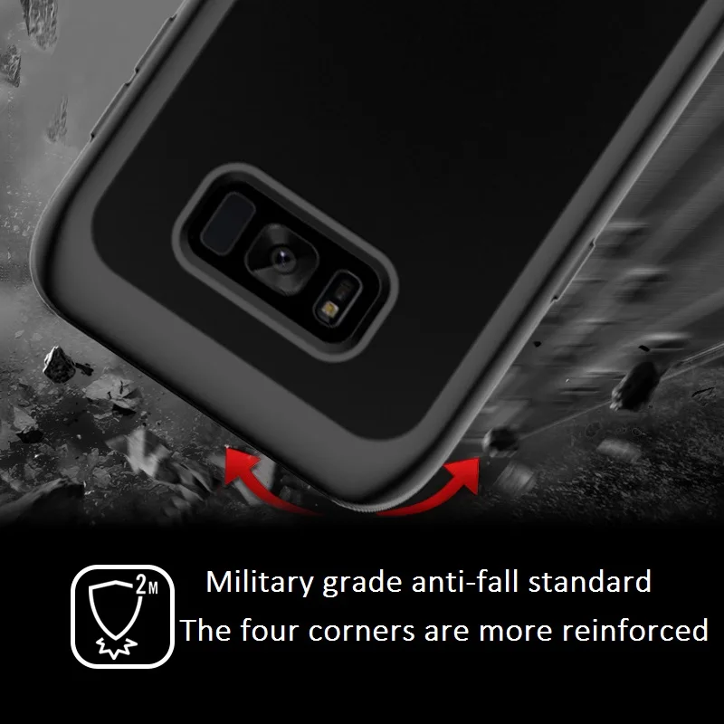 Бронированный чехол с полной защитой 360 для Samsung Galaxy S10 Fundas S8 S9 Plus Lite Note10 Прозрачный