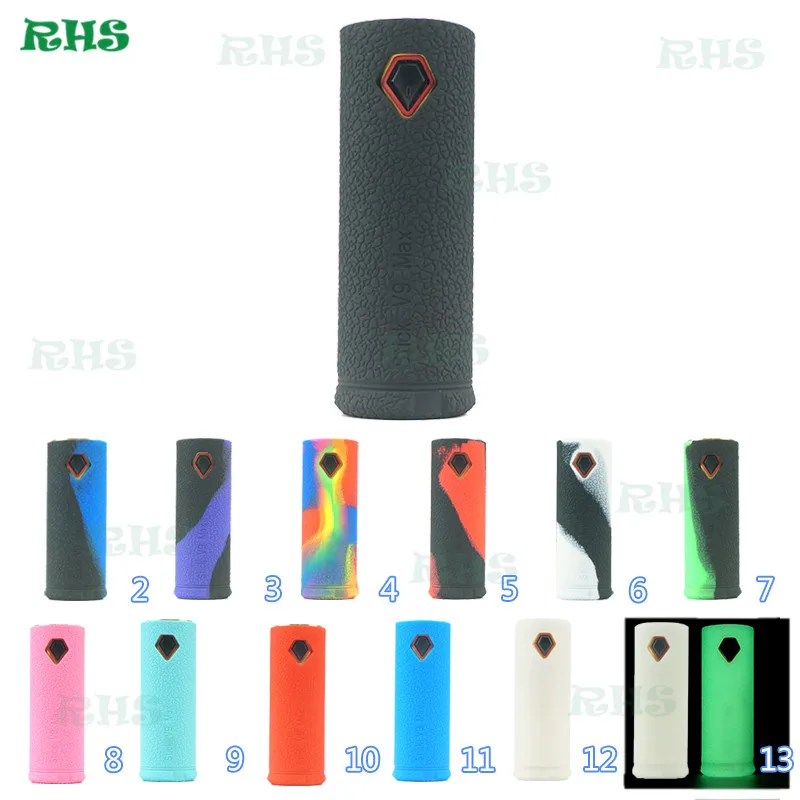 RHS поступление силиконовые Защитный чехол Чехол для корпуса для палочка V9 Макс 13 разных цветов; комплект