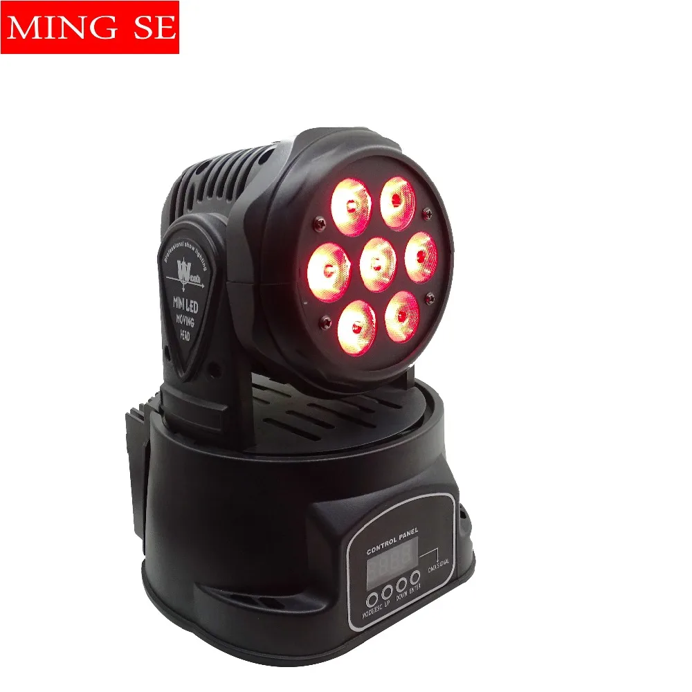 1 шт. CREE 7x12 Вт RGBW quad Мини светодиодный моющийся движущийся головной свет светодиодный сценический мини-светодиод движущаяся головка 14 каналов