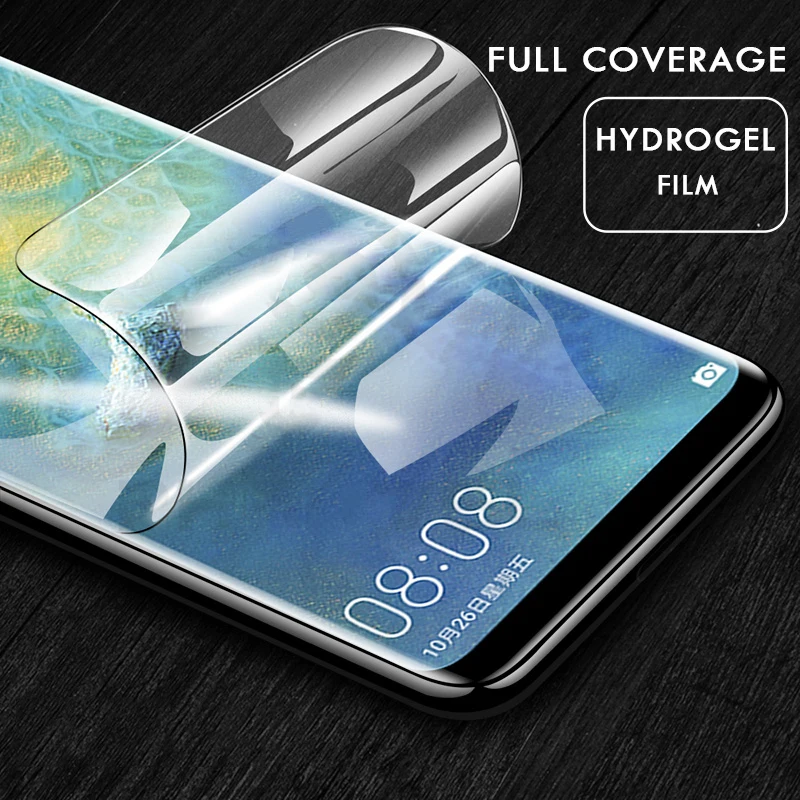 2 шт. Гидрогелевая Защитная пленка для экрана Huawei P40 P30 P20 Mate 20 Pro Honor 9X 8X 10 30