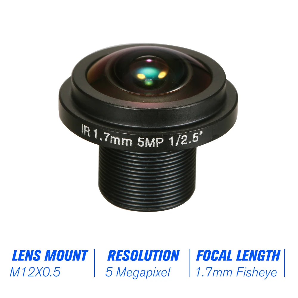 1 7 мм объектив с рыбий глаз HD 5 0 мегапиксельная M12 крепление 1/2.5 &quotF2.0 для IP CCTV
