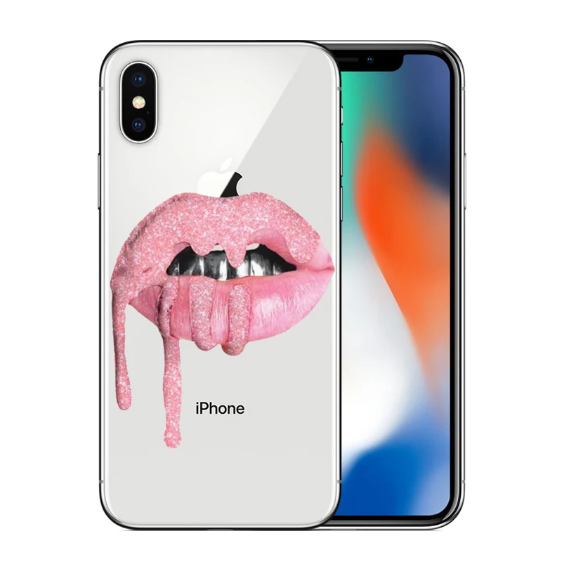 Kylie Jenner губная помада макияж сексуальный чехол для телефона жесткий iphone 6 6S 7 8 Plus 5S