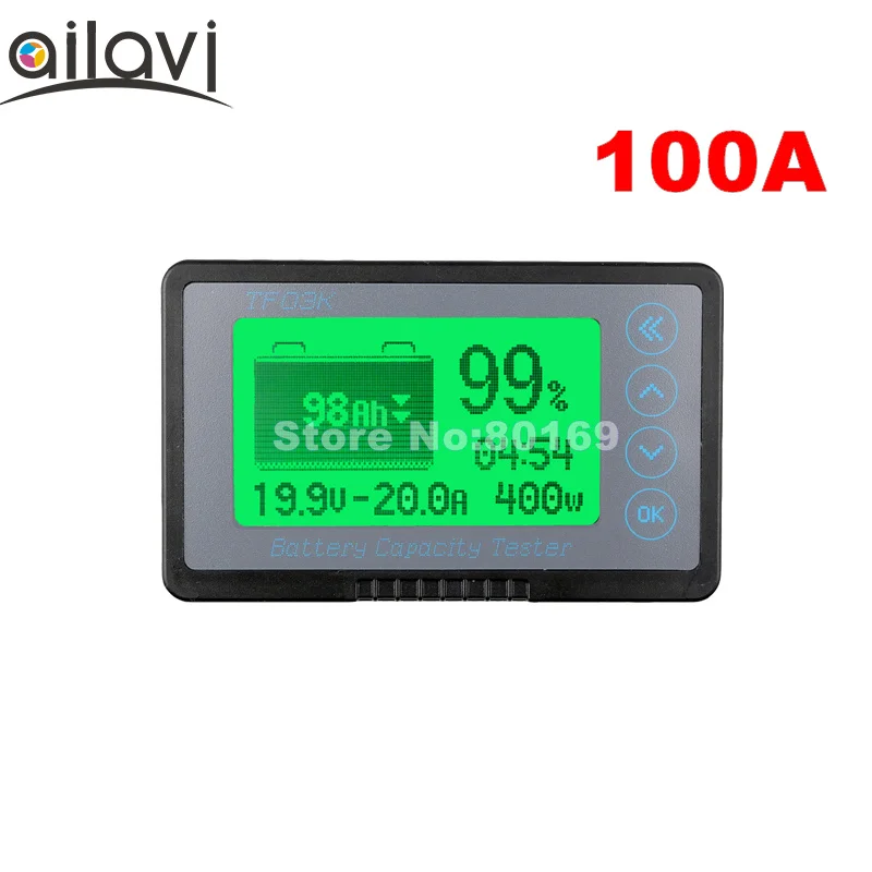 

TF03K 12-72V 100A Vehicle Battery Capacity Tester Custom TTL232 Communication Function Coulometer Voltage Current DC Display